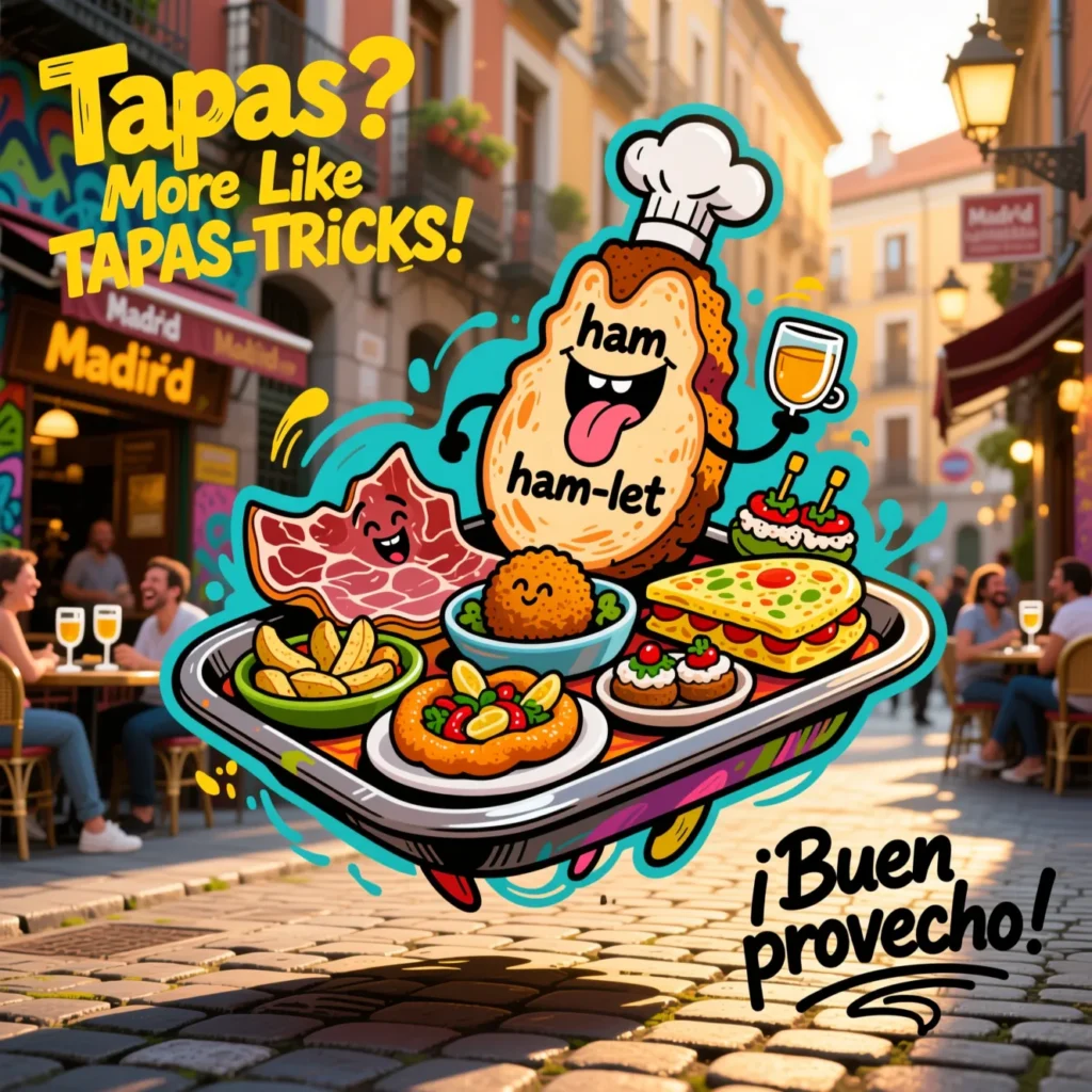 Madrid Puns About Tapas & Food