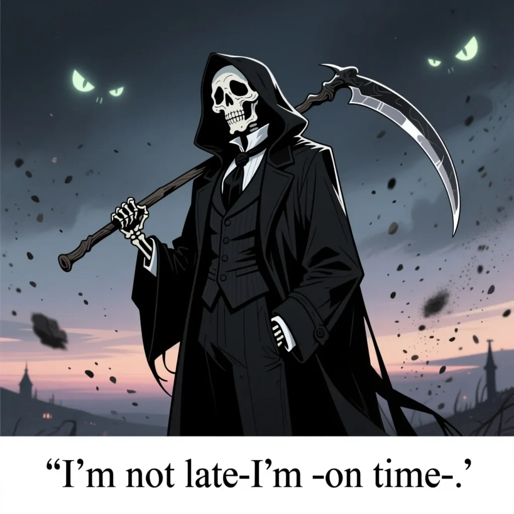 Clever Grim Reaper Wordplay Puns