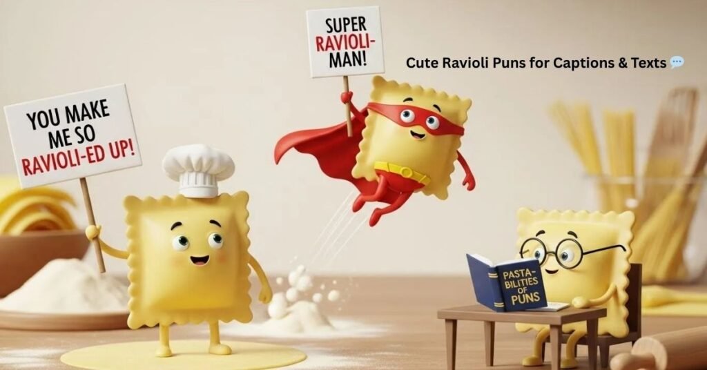 Cute Ravioli Puns for Captions & Texts 💬