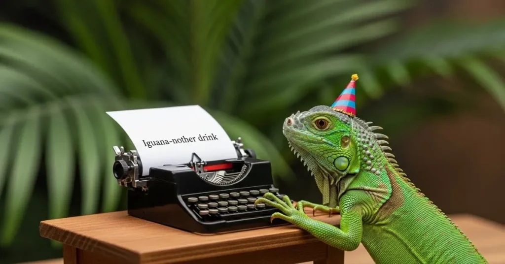 Funny Iguana Wordplay for Captions