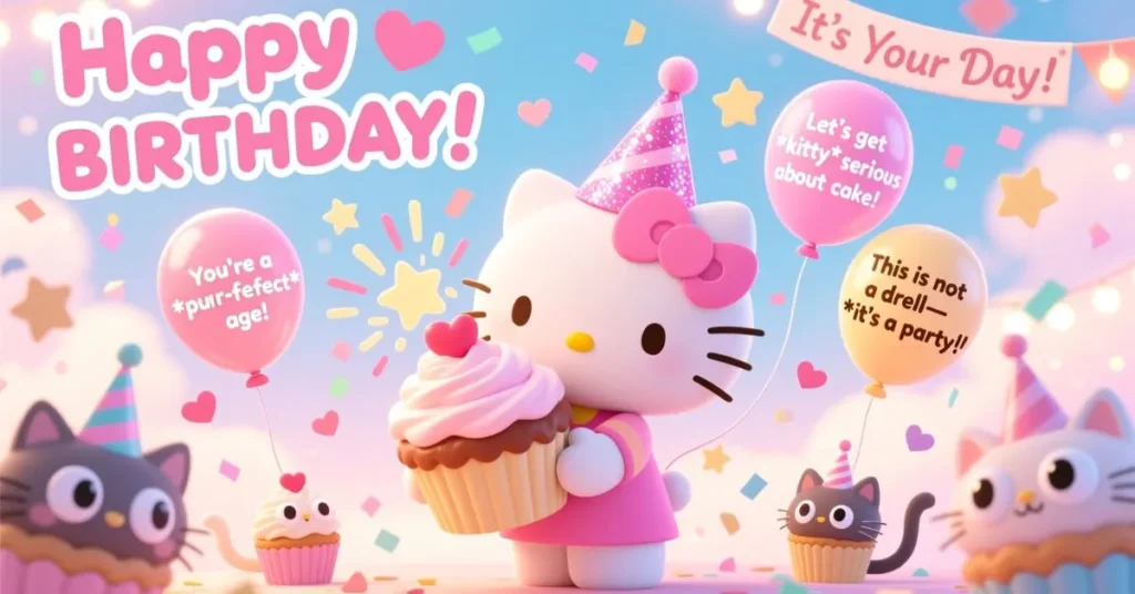 Hello Kitty Birthday Puns and Party Jokes