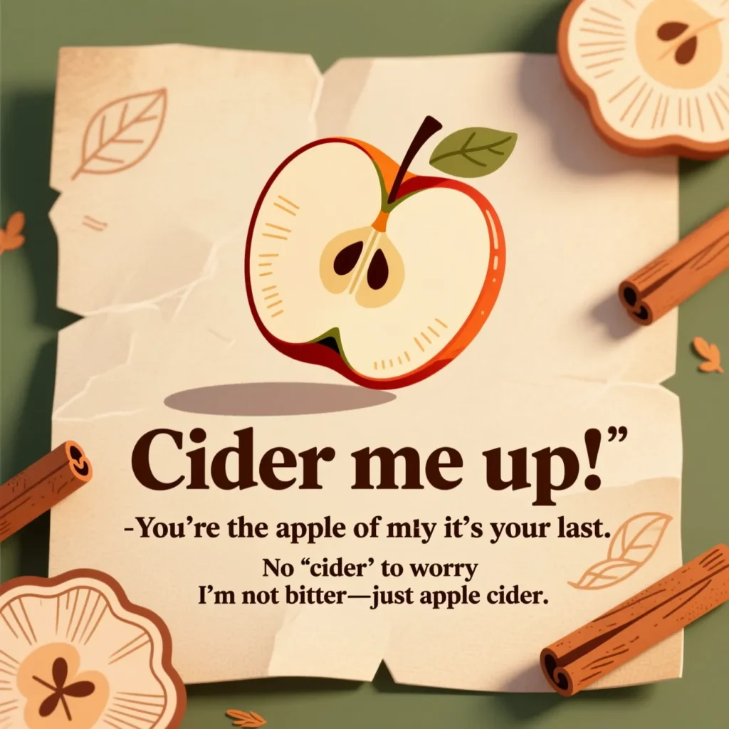 Short Apple Cider Puns for Quick Captions