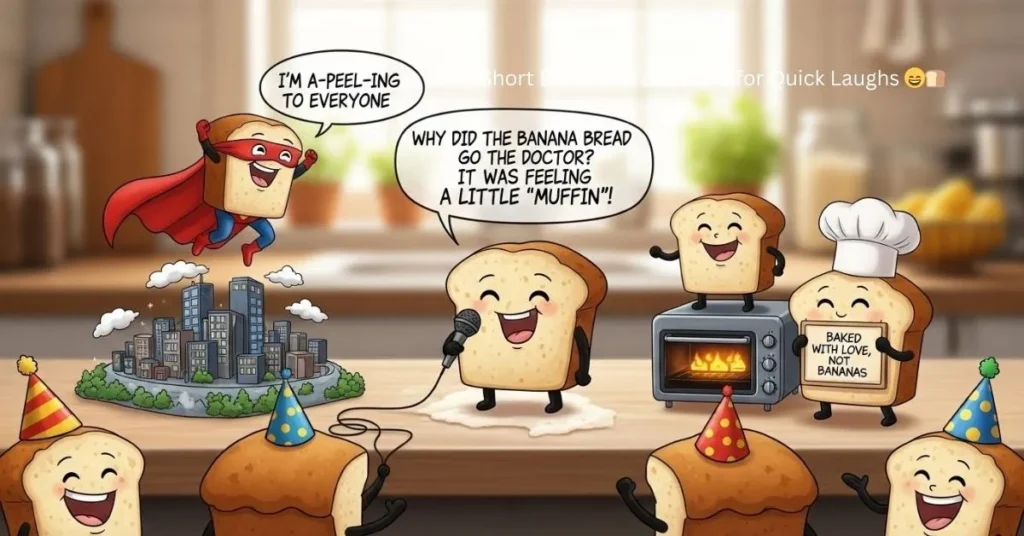 Short Banana Bread Puns for Quick Laughs 😄🍞
