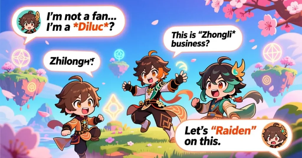 Short Genshin Puns for Chats and Memes