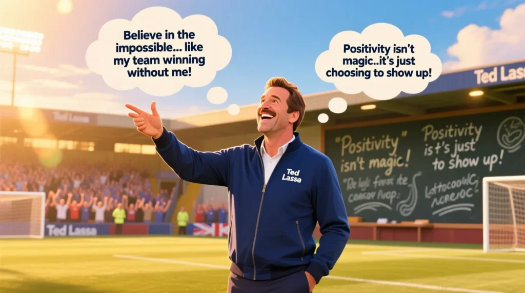 Ted Lasso Jokes About Belief and Positivity