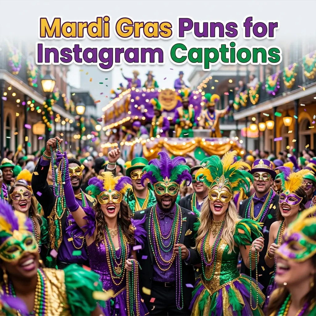 Mardi Gras Puns for Instagram Captions