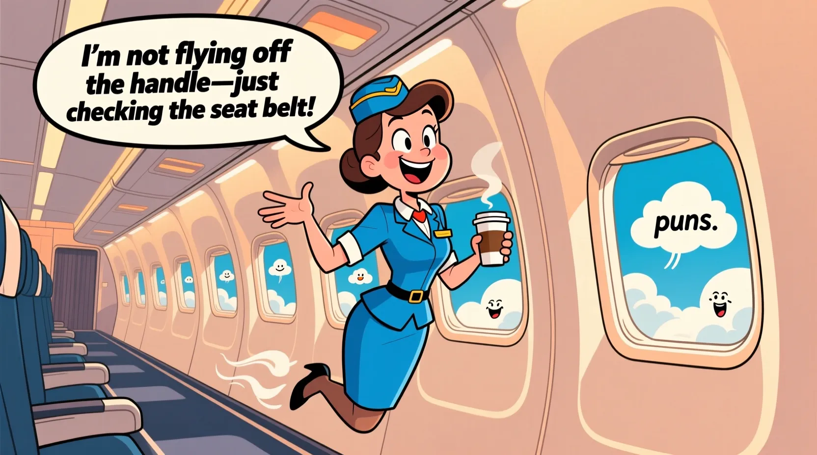 Flight attendant puns and jokes