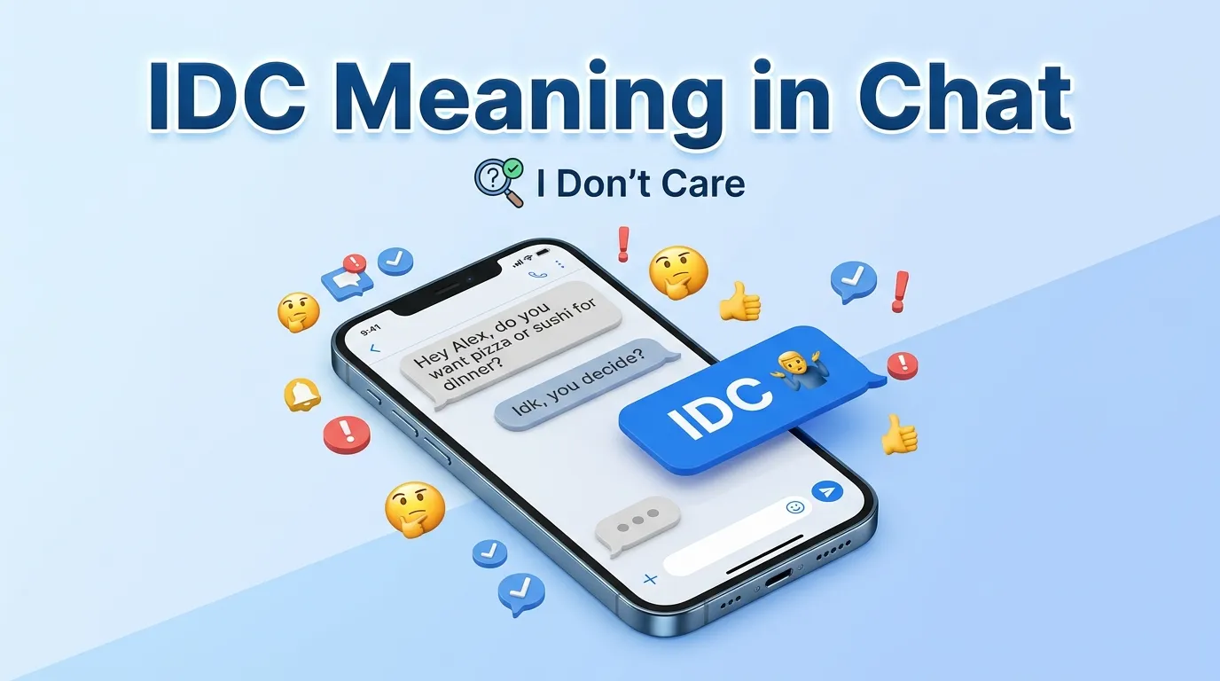 IDC Meaning in Chat