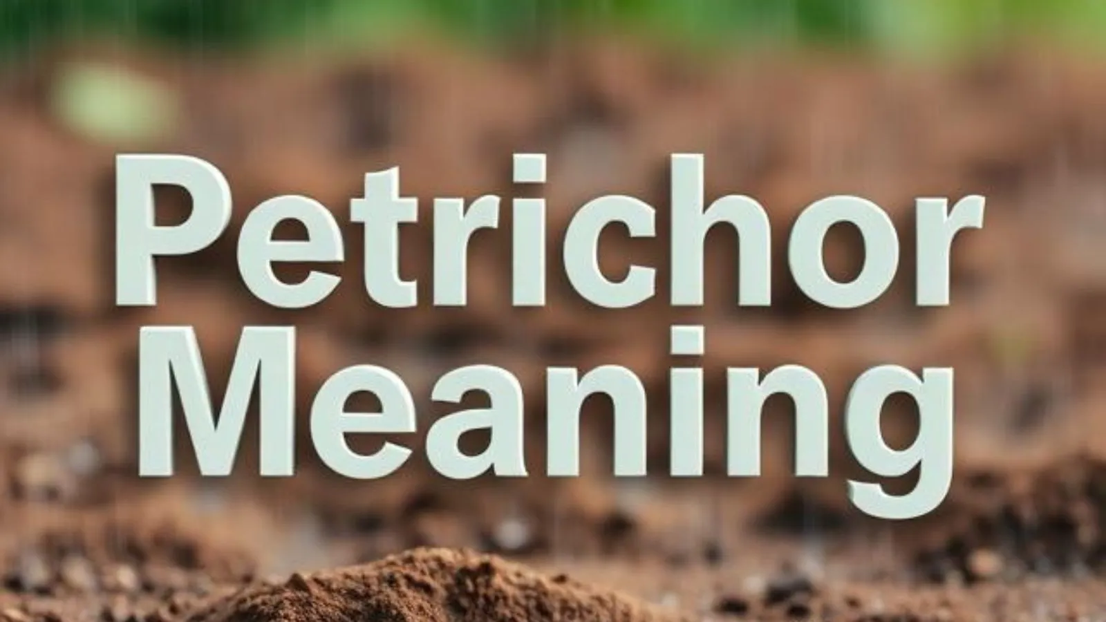 Petrichor Meaning