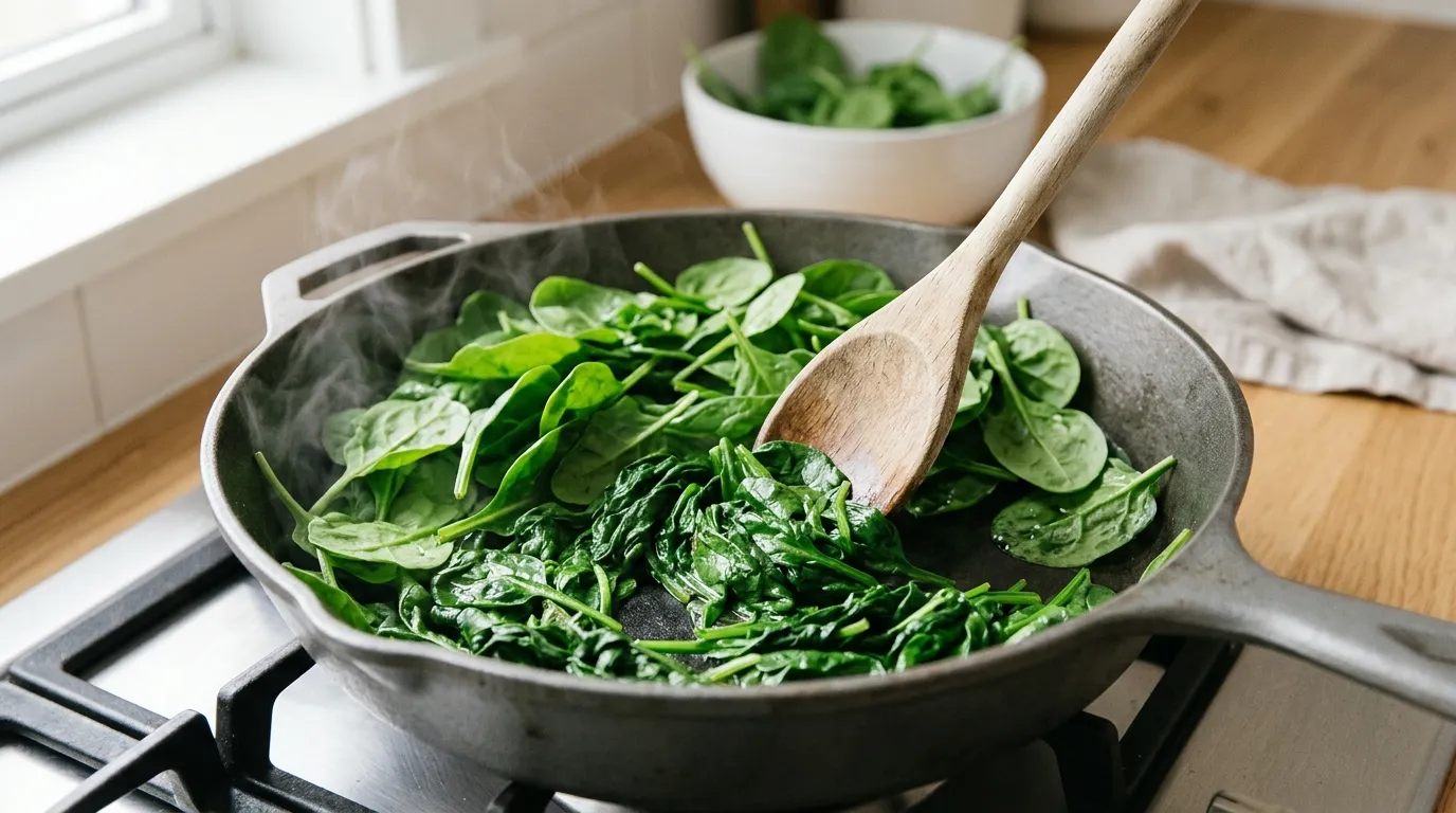 How to wilt Spinach
