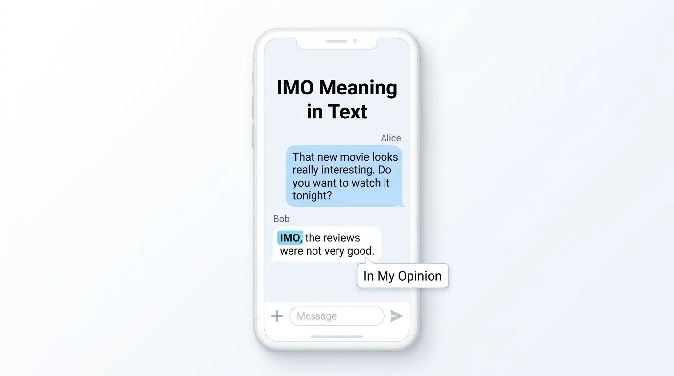 IMO Meaning in Text