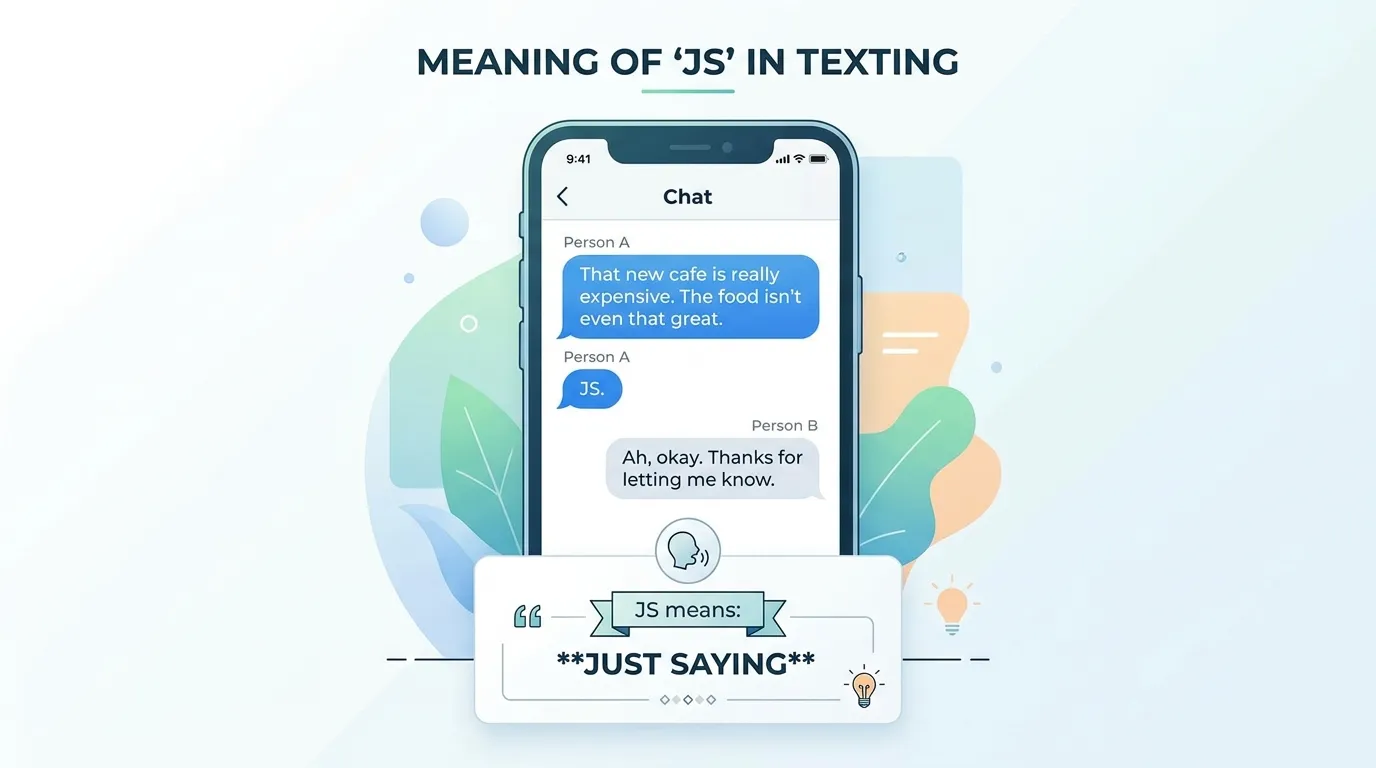 JS Meaning in Text